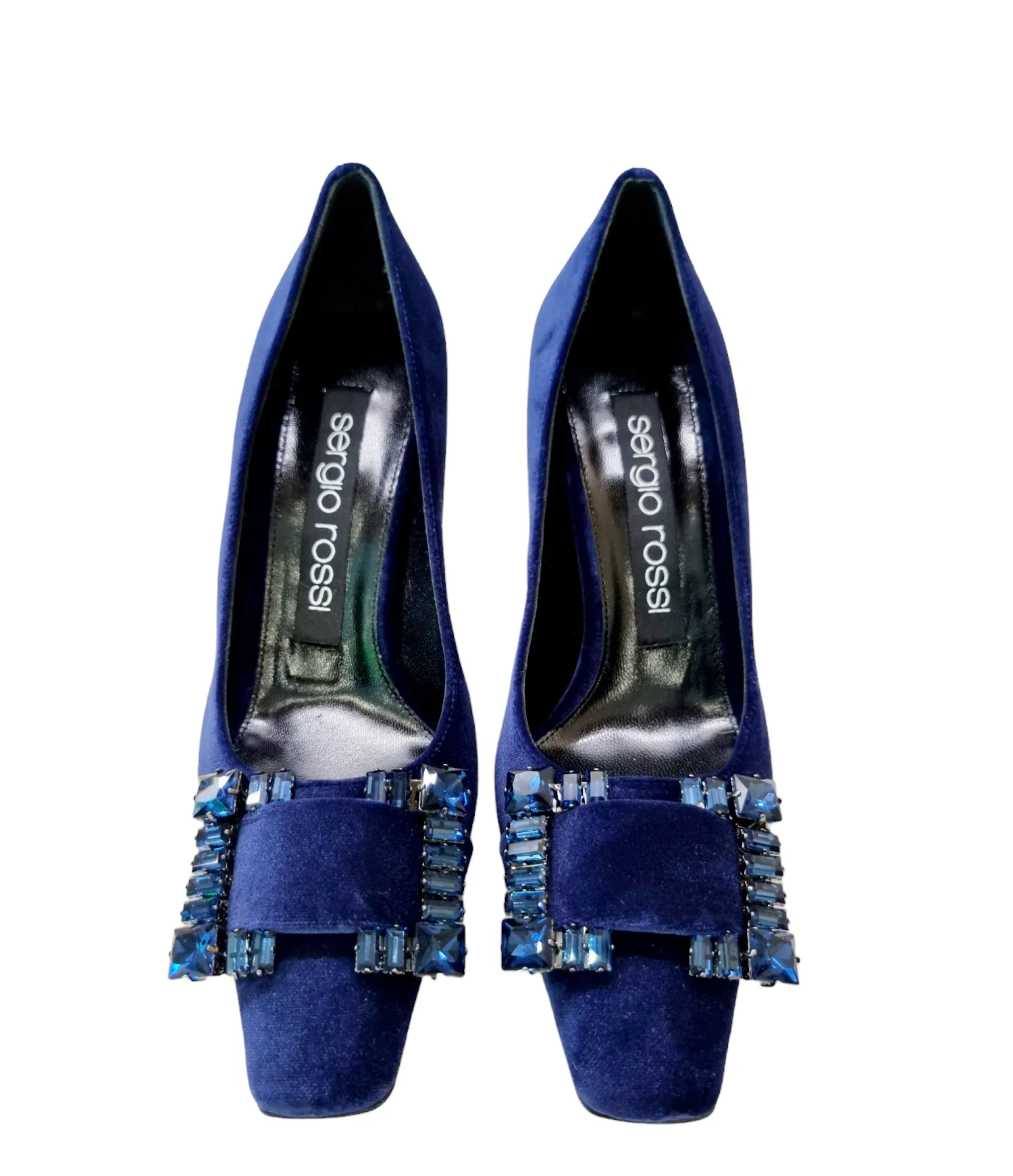 Sr Twenty Navy Velvet Pumps