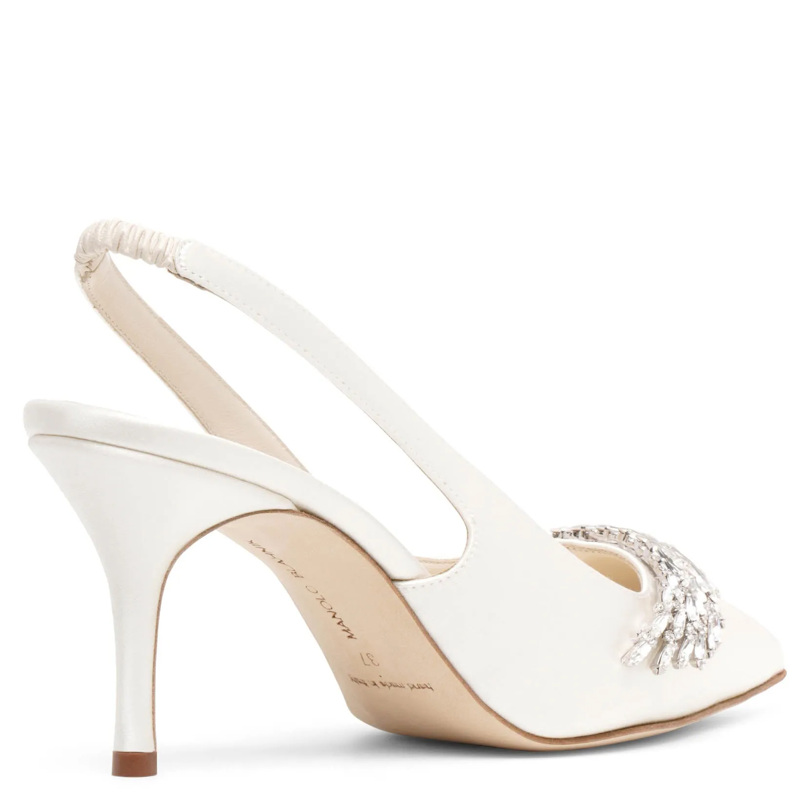 Terala 70 ivory satin slingbacks