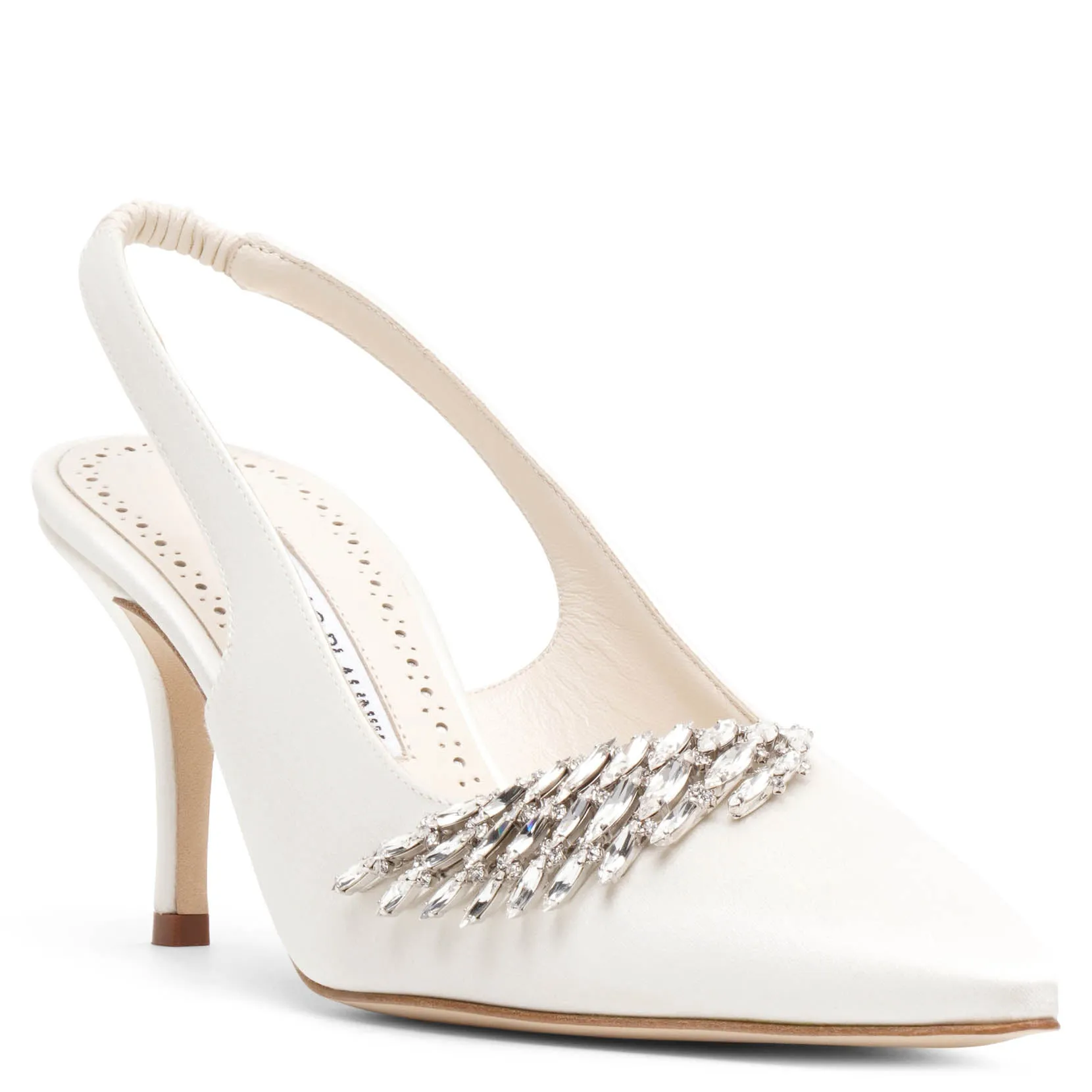 Terala 70 ivory satin slingbacks
