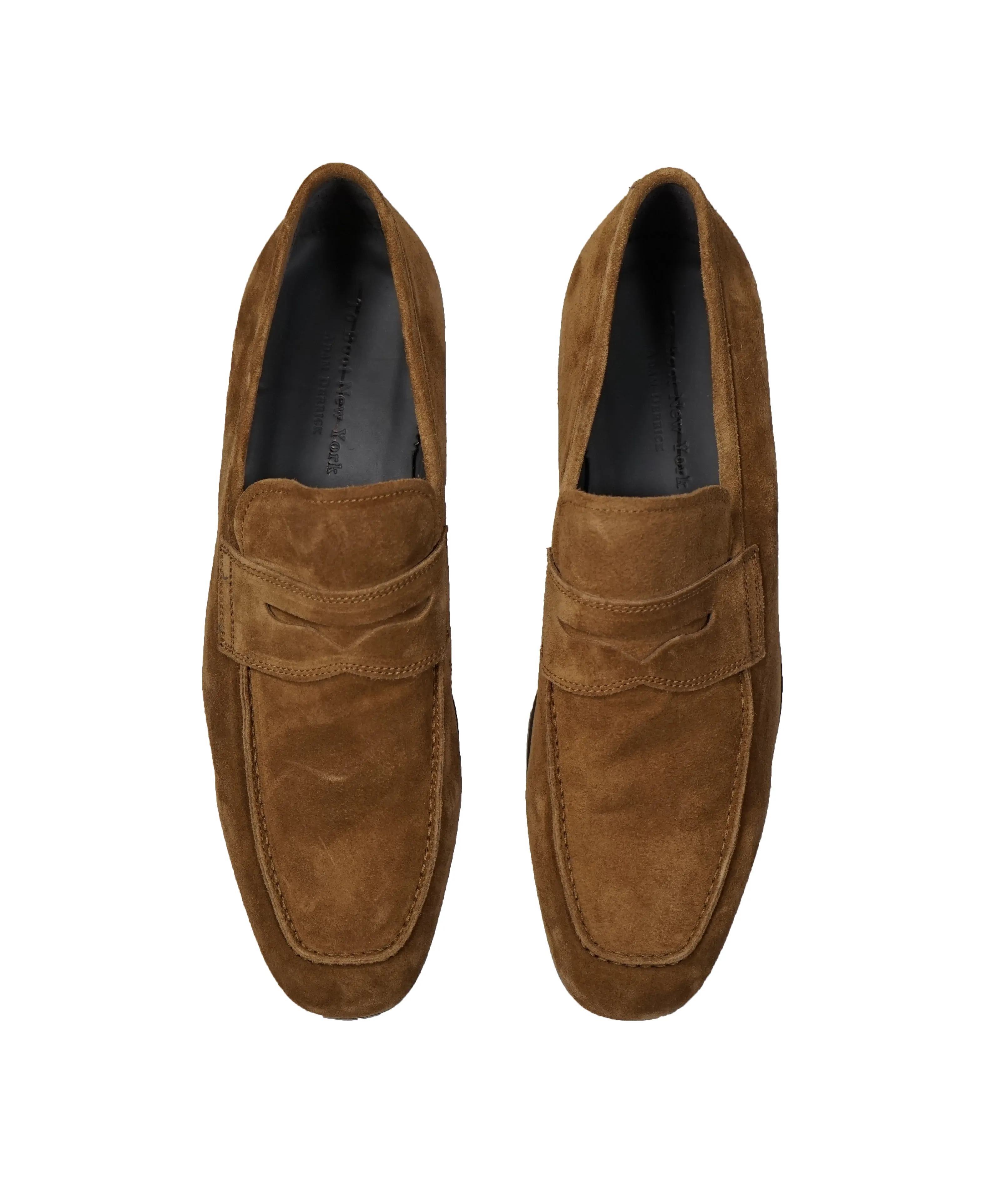 TO BOOT NEW YORK - Tobacco Brown Distressed Penny Loafers - 11