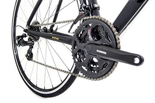 Tommaso Fascino - Sport Performance Aluminum Road Bike, Shimano Tourney, 21 Speeds - Black/Yellow - Extra Large