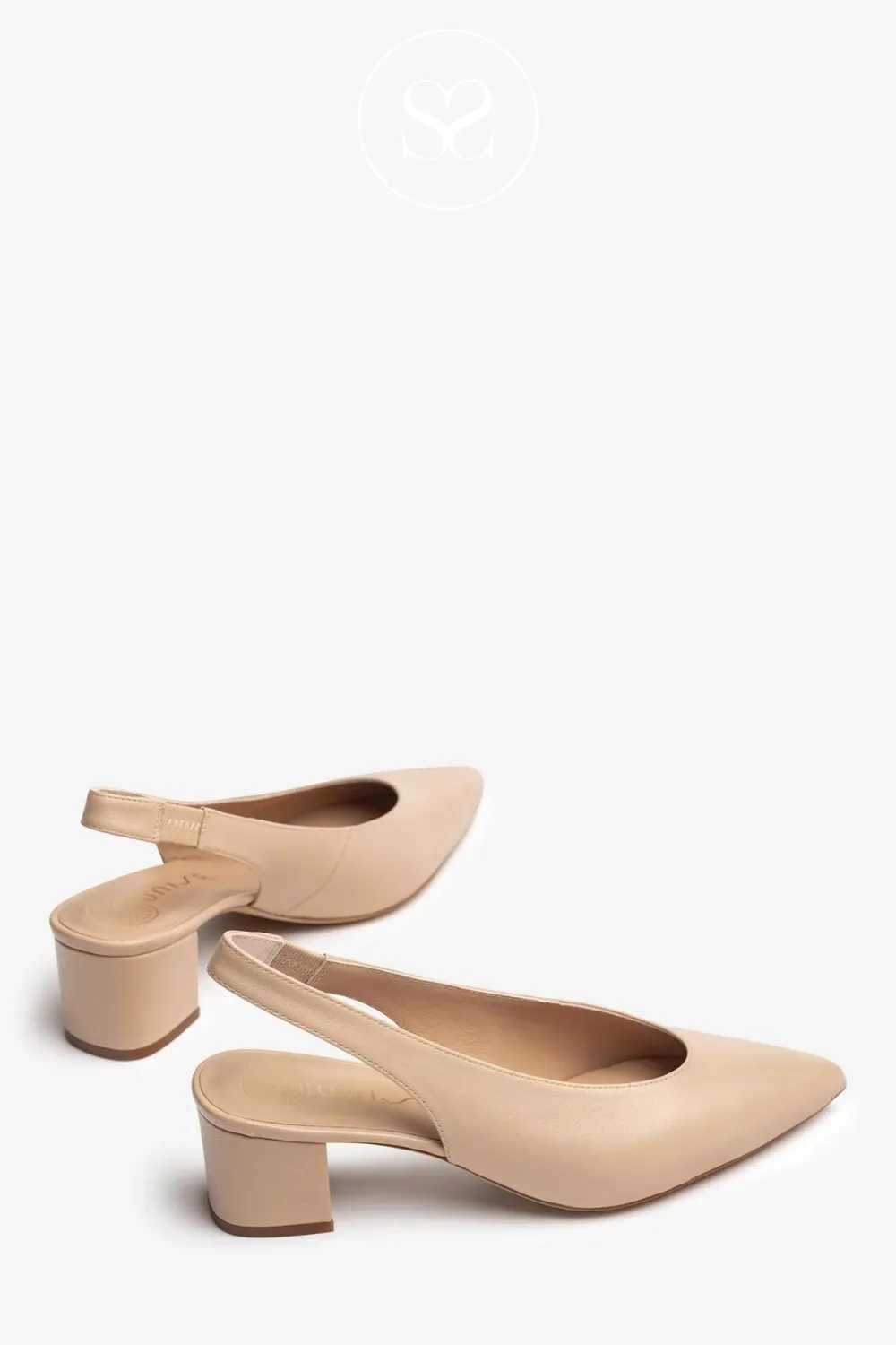 UNISA JENSEN NUDE LOW BLOCK HEEL SLINGBACK