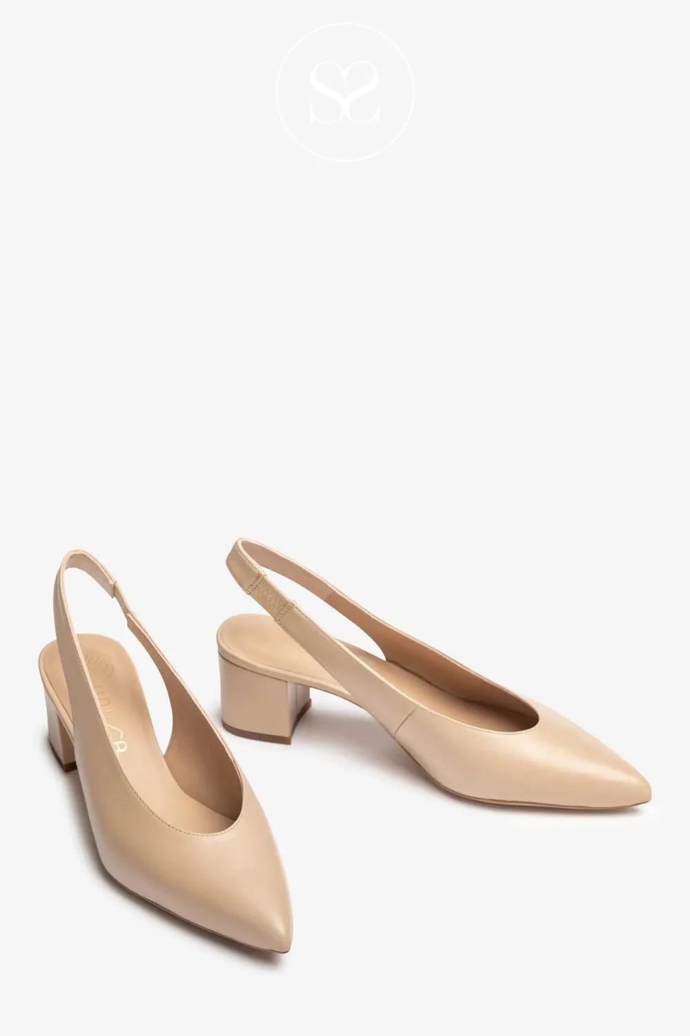 UNISA JENSEN NUDE LOW BLOCK HEEL SLINGBACK